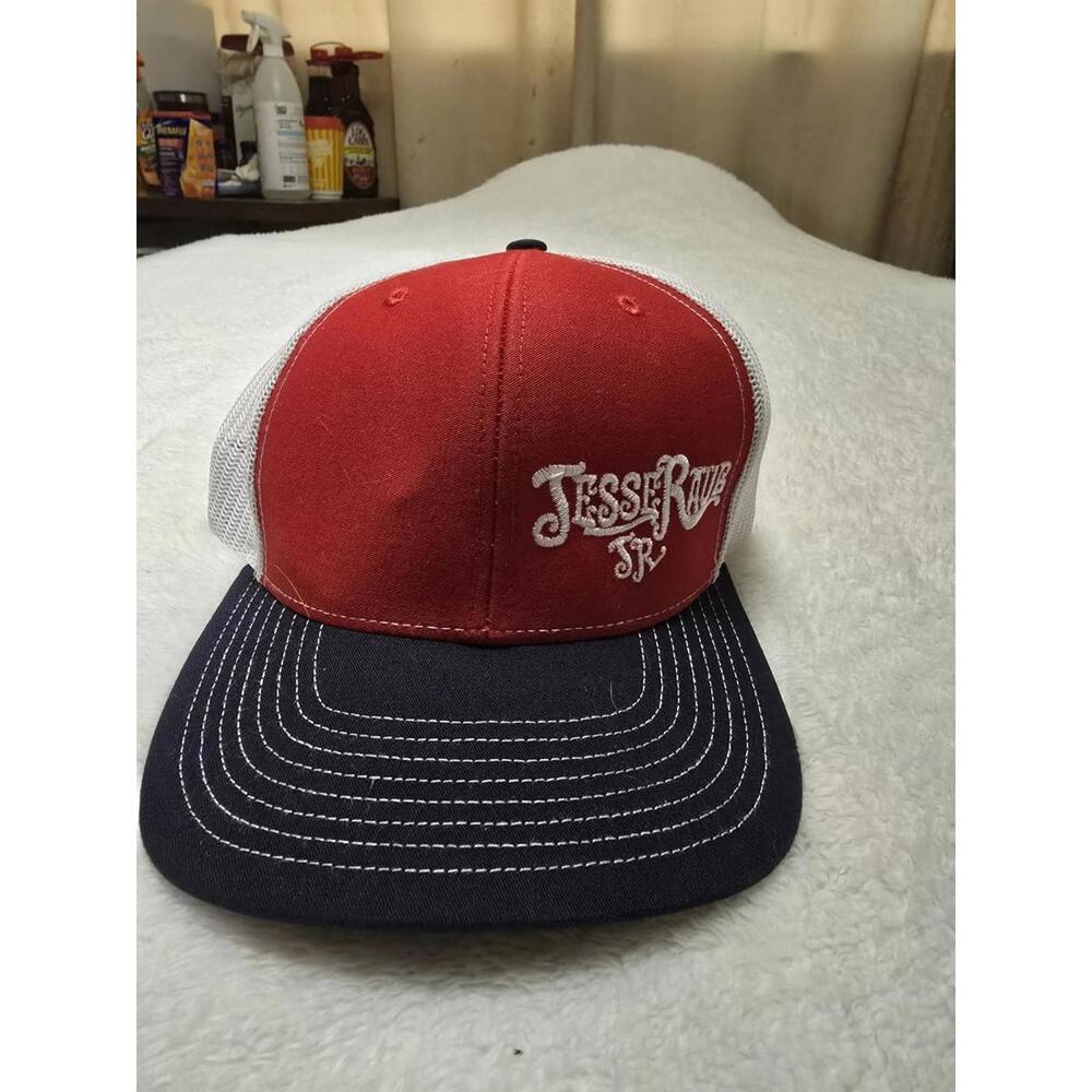 Jessie Raub JR  hat red white blue adjustable snapback cap